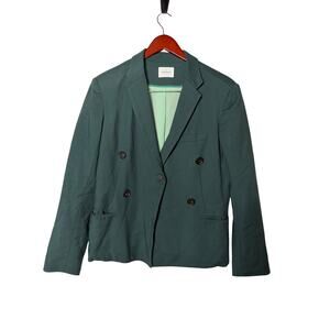 Argent Performance Forest Green Double Breasted Blazer Jacket Sz 14